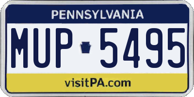 PA license plate MUP5495