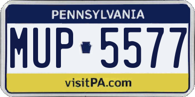 PA license plate MUP5577