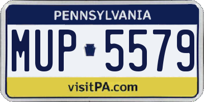 PA license plate MUP5579