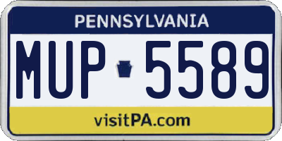 PA license plate MUP5589