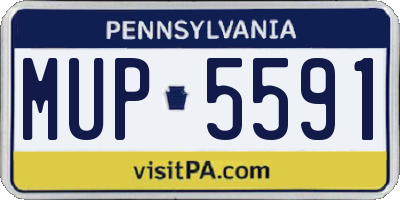 PA license plate MUP5591