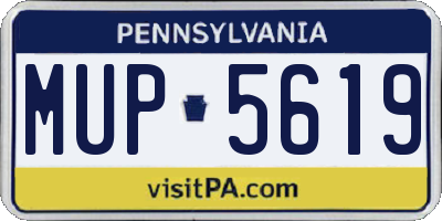 PA license plate MUP5619
