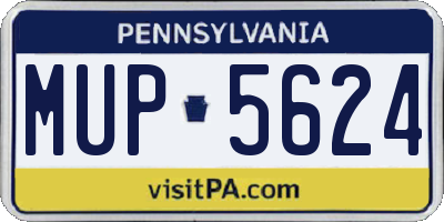 PA license plate MUP5624