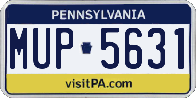 PA license plate MUP5631