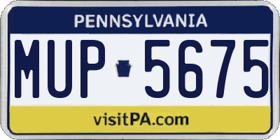 PA license plate MUP5675