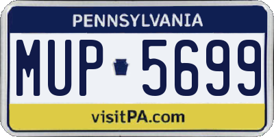 PA license plate MUP5699