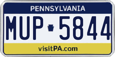 PA license plate MUP5844