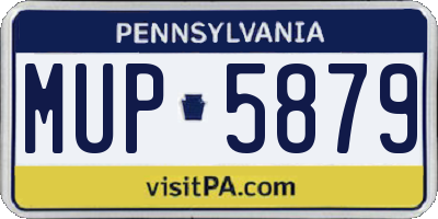 PA license plate MUP5879