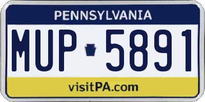 PA license plate MUP5891