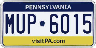 PA license plate MUP6015