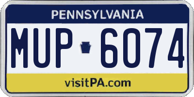 PA license plate MUP6074