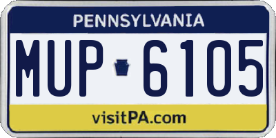 PA license plate MUP6105