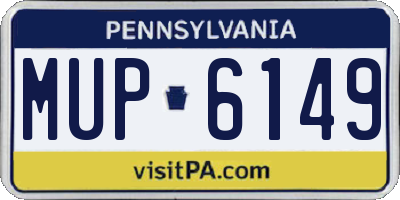 PA license plate MUP6149