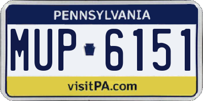 PA license plate MUP6151