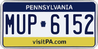 PA license plate MUP6152
