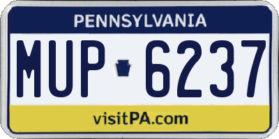 PA license plate MUP6237