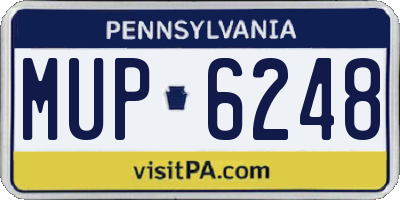 PA license plate MUP6248