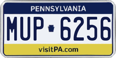 PA license plate MUP6256