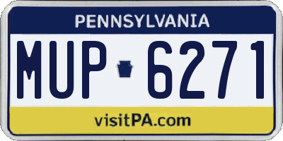 PA license plate MUP6271