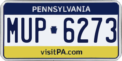 PA license plate MUP6273