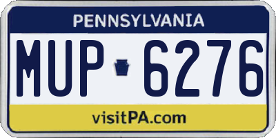 PA license plate MUP6276
