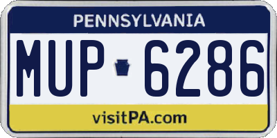 PA license plate MUP6286