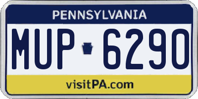 PA license plate MUP6290