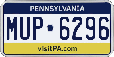 PA license plate MUP6296