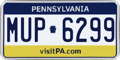 PA license plate MUP6299