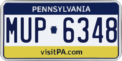PA license plate MUP6348
