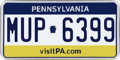 PA license plate MUP6399