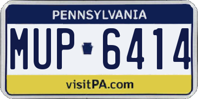 PA license plate MUP6414