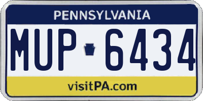 PA license plate MUP6434
