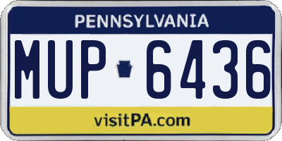 PA license plate MUP6436
