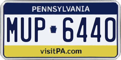 PA license plate MUP6440