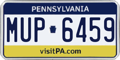 PA license plate MUP6459