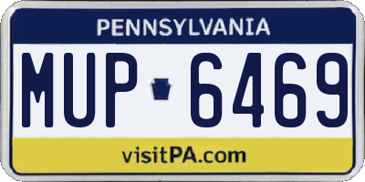 PA license plate MUP6469