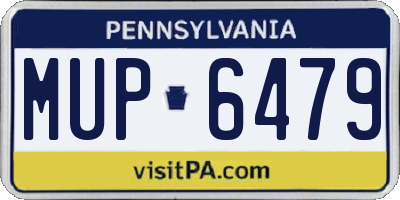 PA license plate MUP6479