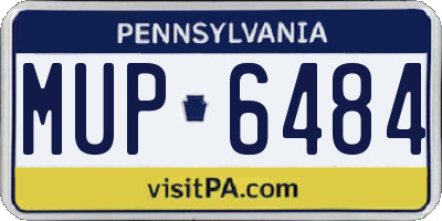 PA license plate MUP6484
