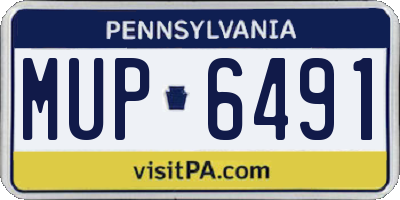 PA license plate MUP6491