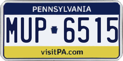 PA license plate MUP6515