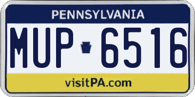 PA license plate MUP6516