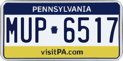 PA license plate MUP6517
