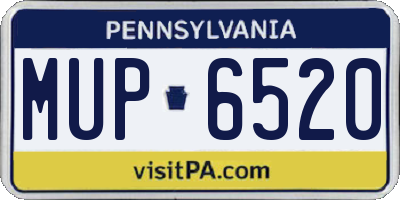 PA license plate MUP6520