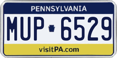 PA license plate MUP6529