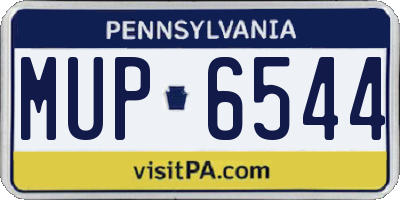 PA license plate MUP6544