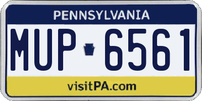 PA license plate MUP6561