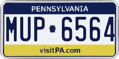 PA license plate MUP6564