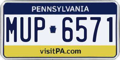 PA license plate MUP6571