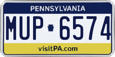 PA license plate MUP6574